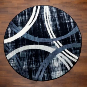 Contemporary Abstract Round Rug
