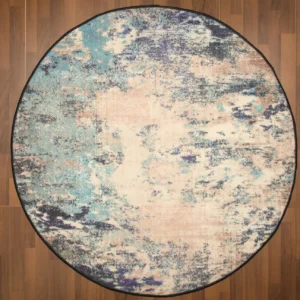 Multi Color Abstract Print Rug