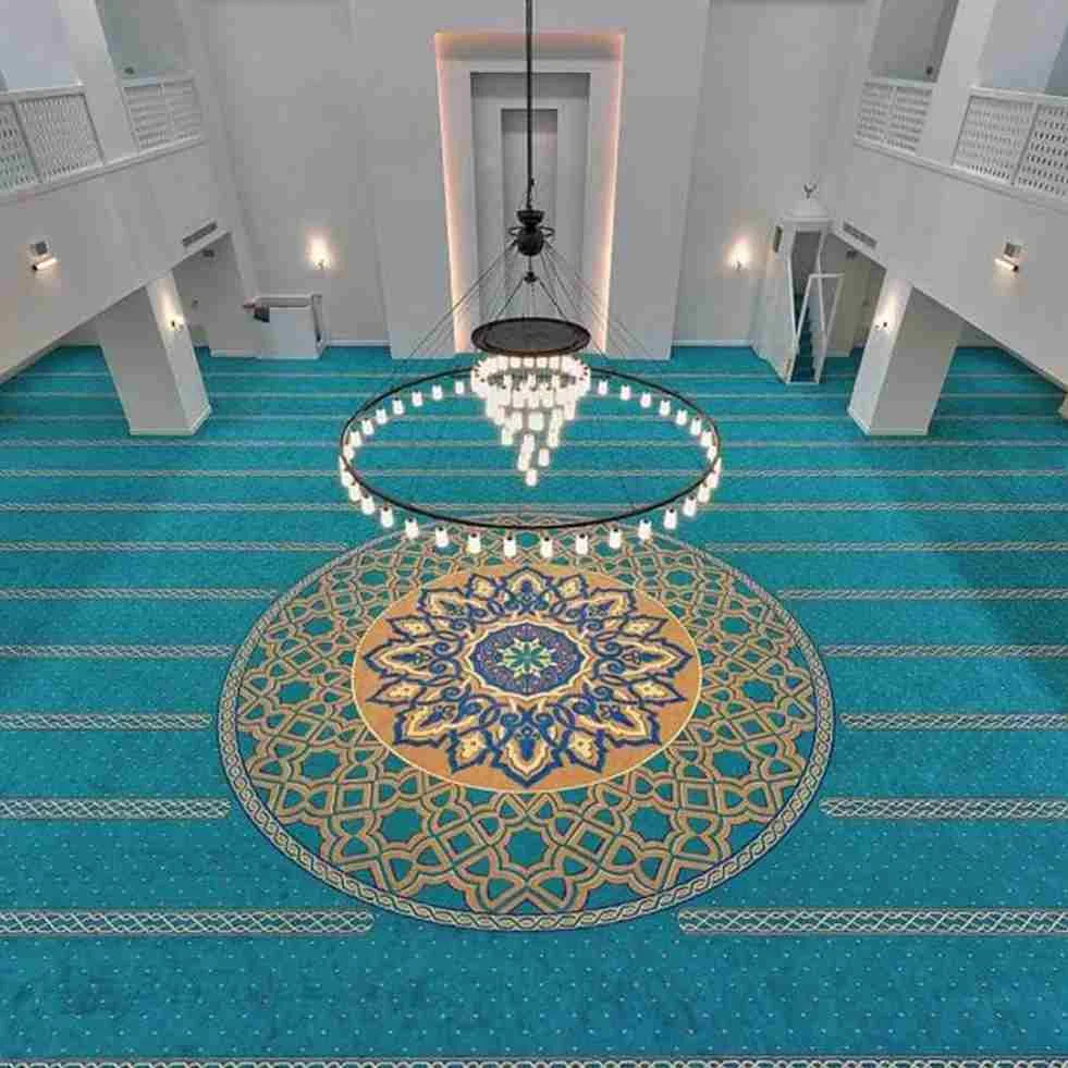 Blue mosque prayer hall carpet