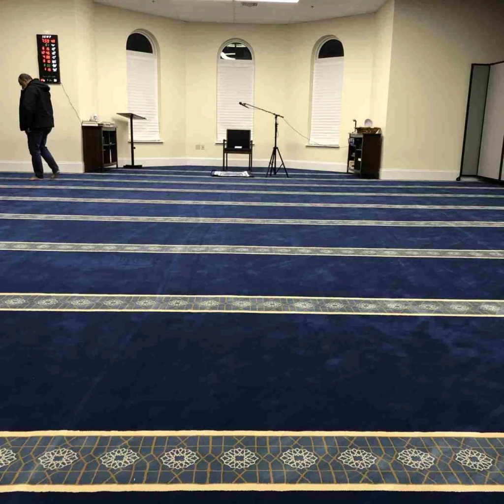 Blue prayer hall carpet