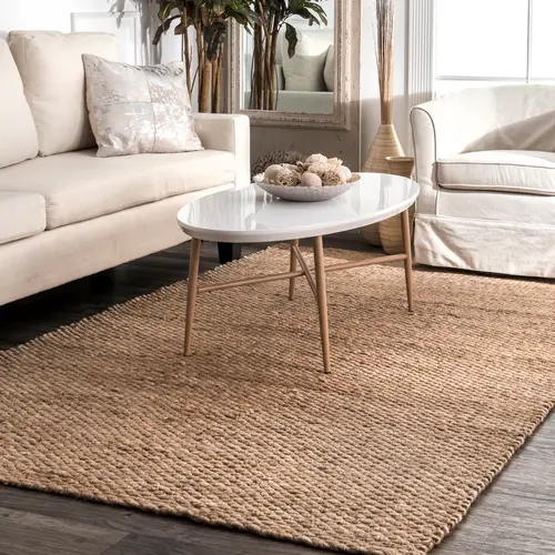 Durable Rug made With Jute Places in Living room